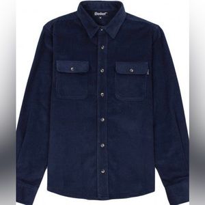 Belief NYC Navy Corduroy Button Down Medium